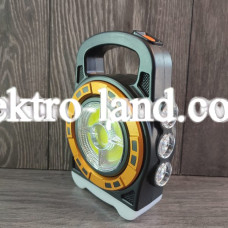 LED лампа HB-6678 фонарь аккумуляторный диодный фонарик на солнечной батареи, прожектор